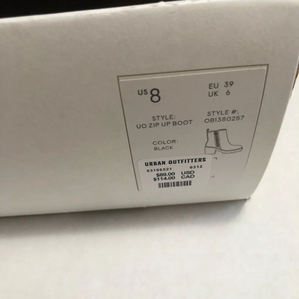 NWT Urban Outfitters Zip-Up boot black (8) - Picture 8 of 14